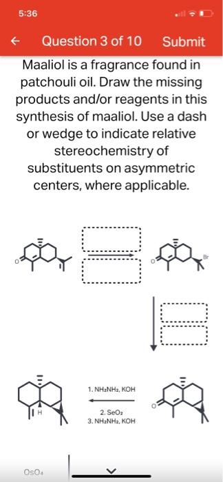 5 33 Question 10 Of 10 Submit Alkynes Do Not Readily React With Chci 3 In The Presence Of T Buok To Form Cyclopropene Ri 9