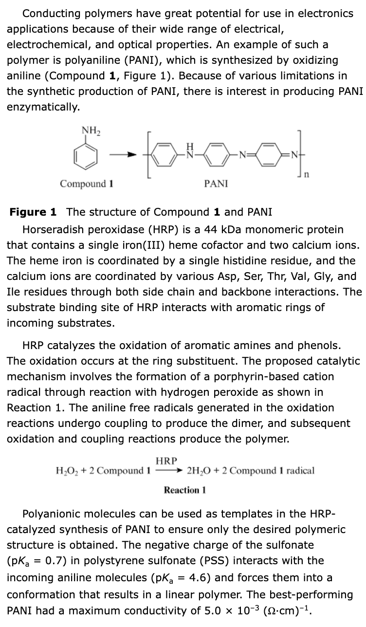 Conducting Polymers Have Great Potential For Use In Electronics Applications Because Of Their Wide Range Of Electrical 1