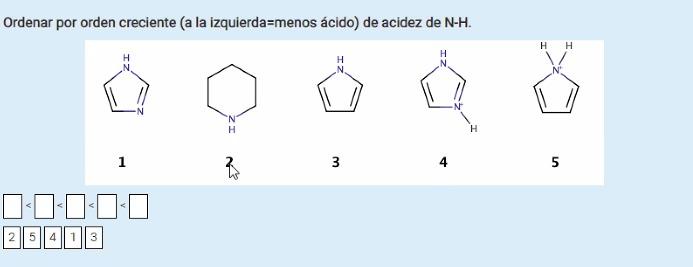 Ordenar Por Orden Creciente A La Izquierda Menos Acido De Acidez De N H 1 0 0000 4 1 3 2 5 H 3 H H H H 5 1
