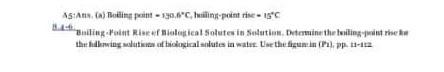 A5 Ans A Boiling Point 130 6 C Hiling Point Rise 15 C Bailing Point Riseef Biological Solutes In Solution Determine 1