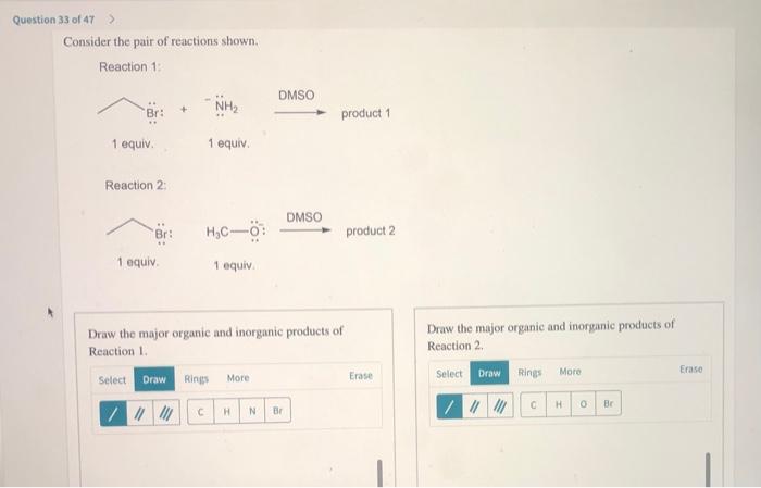 Question 30 Of 47 Draw The Main Organic Products Of The Reaction Indicate The Stereochemistry Including All Hydrogen 4