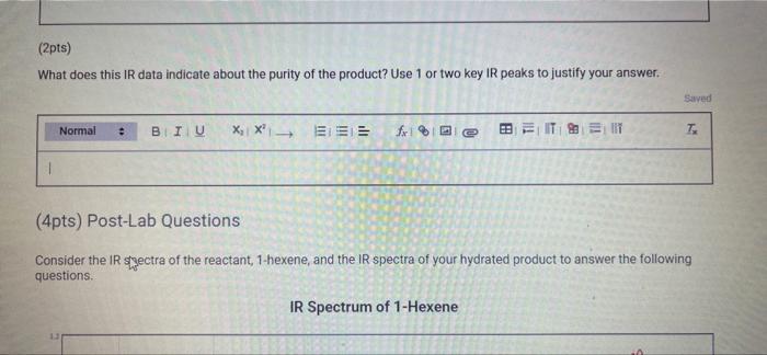 2pts Hydroboration And Oxidation 2pts Draw A Balanced Reaction For The Reaction Include Drawings Of The Structures 7