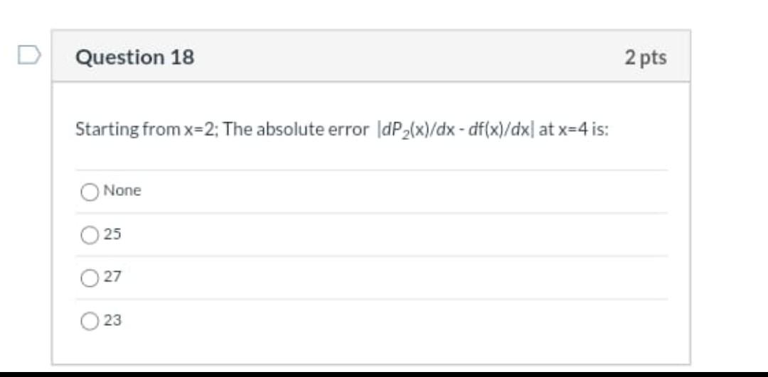 Question 15 1 Pts Given F X 7 2 Sin 1x Defined Over The Interval 0 6 Where H 1 Use N G F Interpolation To 4