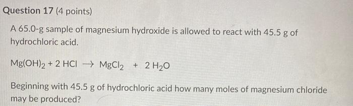 Question 14 6 Points How Many Mls Of 0 275 M H So4 Are Needed To React With 100 Ml Of 0 360 M Naoh The Balanced Chem 4