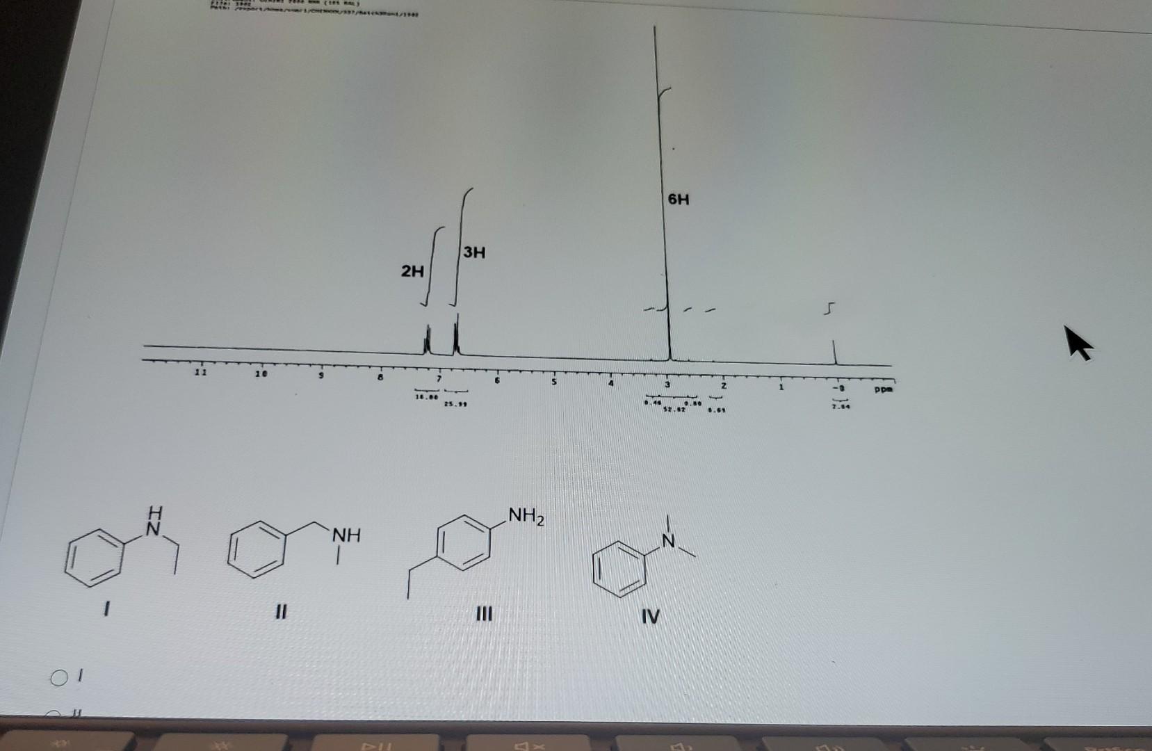 Compound D Has Molecular Formula C8h11 N The H Nmr And Ir Spectral Data Are Given Below What Is Its Structure Transm 2