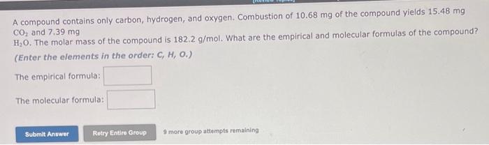 A Compound Contains Only C H And N Combustion Of 35 0 Mg Of The Compound Produces 54 9 Mg Co And 22 5 Mg H O What I 2