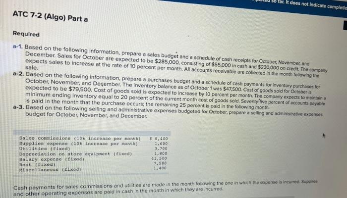 Required Information Atc 7 2 Algo Group Assignment Master Budget And Pro Forma Statements The Following Information A 3