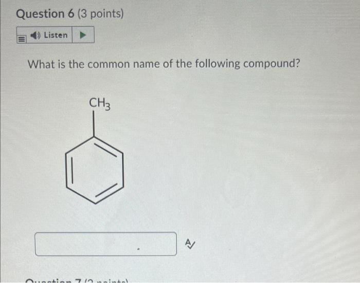 Question 4 Listen Name The Following Compound Kuljevit Jo Pun 4 Listen Give The Name For The Following Compound Oh 4