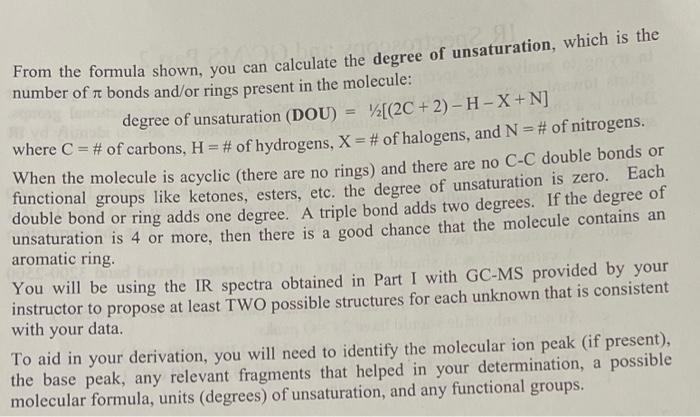 Ir Spectroscopy And Gc Ms Part 2 In Trying To Analyze The Spectrum Of An Unknown You Should Concentrate Your First Effo 2