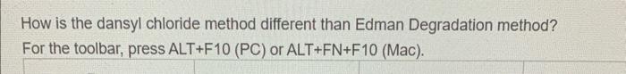 What Is A His Tag And How Can It Be Useful For Purfying A Protein For The Toolbar Press Alt F10 Pc Or Alt Fn F10 Ma 2