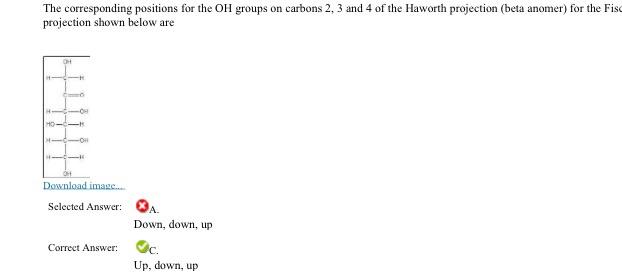The Corresponding Positions For The Oh Groups On Carbons 2 3 And 4 Of The Haworth Projection Beta Anomer For The Fisc 1