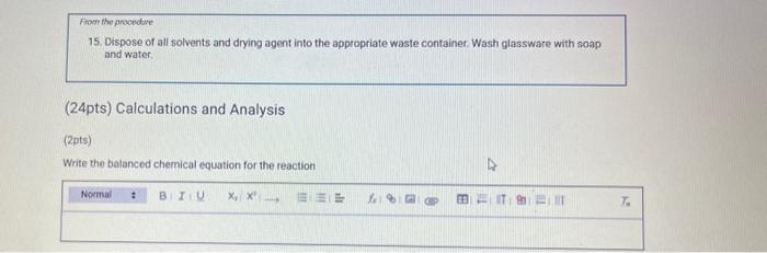 Volume Of Cyclohexanol Ml Report Summary From The Procedure 2 Add Three Drops Of Concentrated Sulfuric Acid And A Mag 4