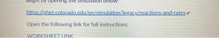 Tion Below Https Phet Colorado Edu En Simulation Legacy Reactions And Rates Open The Following Link For Full Instruct 1