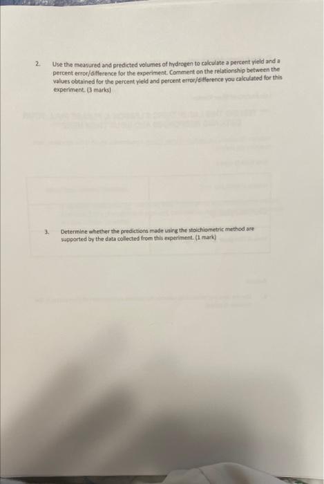 Topic 6 Lesson 3 Assignment Lesson 3 Gas Stoichiometry You Did This Lab In Topic 6 Lesson 3 Please Pull Your Data A 2
