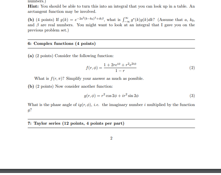 Numbers Hint You Should Be Able To Turn This Into An Integral That You Can Look Up In A Table An Arctangent Function 1