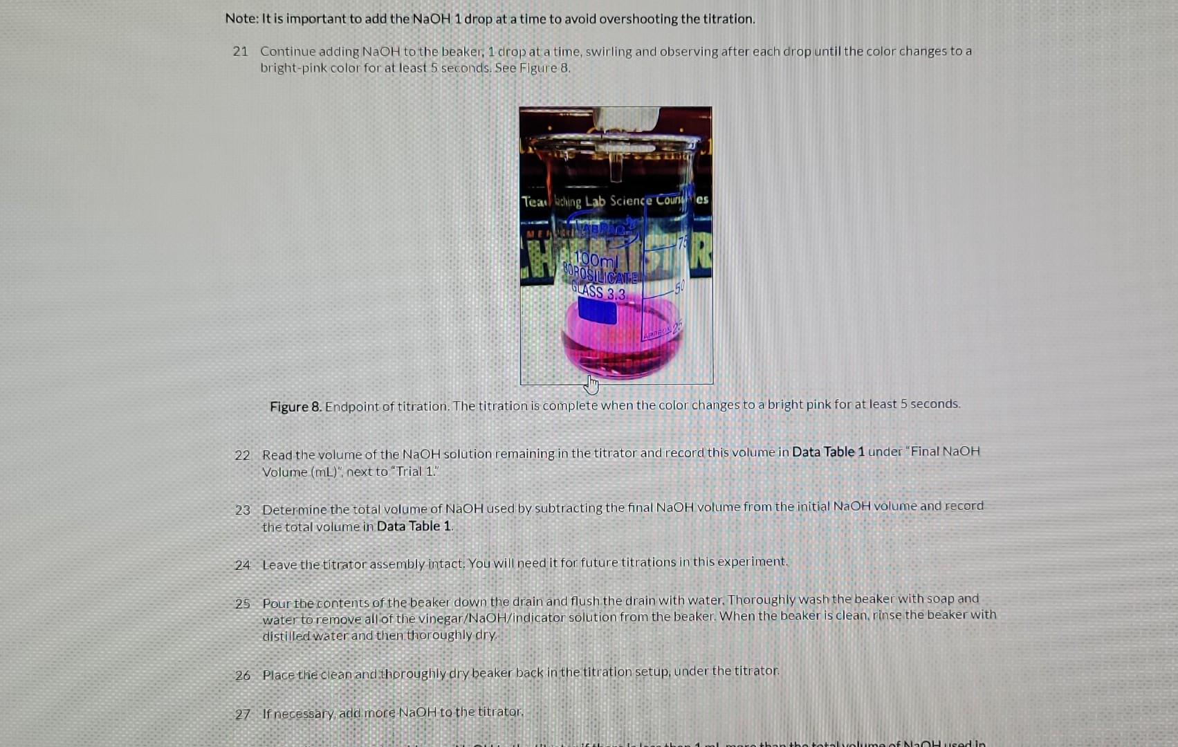 Exploration Exercise 1 Determining The Concentration Of Acetic Acid Procedure Experimentation In This Exercise You W 5