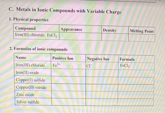 1 Read And Complete Part C In Your Laboratory Manual 2 Physical Properties The Following Data Is Provided For The Phy 2