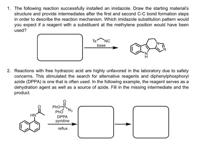1 Draw The Starting Material S Structure And Provide Intermediates After The First And Second C C Bond Formation Steps 1