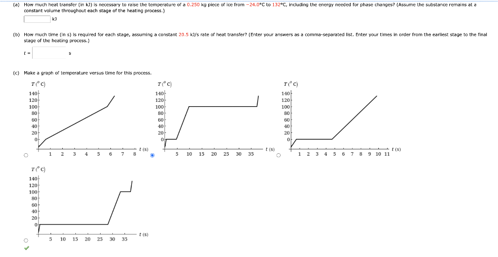 A How Much Heat Transfer In Kj Is Necessary To Raise The Temperature Of A 0 250 Kg Piece Of Ice From 24 0 C To 132 1