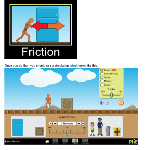 Friction Once You Do That You Should See A Simulation Which Looks Like This Motion Basics Net Force Applied Force 0 N 1