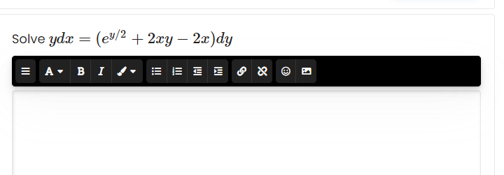 Solve Ydx Ey 2 2xy 2x Dy A Bi 1