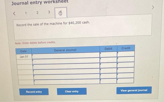 Diaz Company Owns A Machine That Cost 125 200 And Has Accumulated Depreciation Of 92 000 Prepare The Entry To Record 5