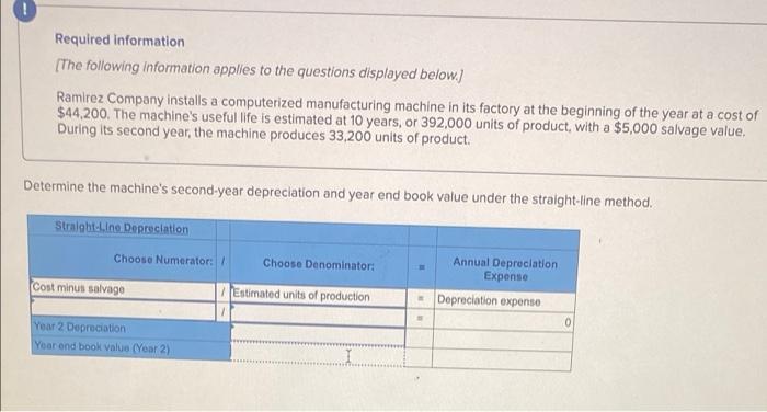 Required Information The Following Information Applies To The Questions Displayed Below Ramirez Company Installs A Co 1