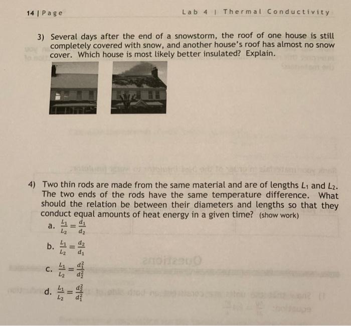 Questions 1 Show That The Units Are Consistent On Both Side Of The Heat Conduction Aq Equation Ka At 2 A Metal Plan 2