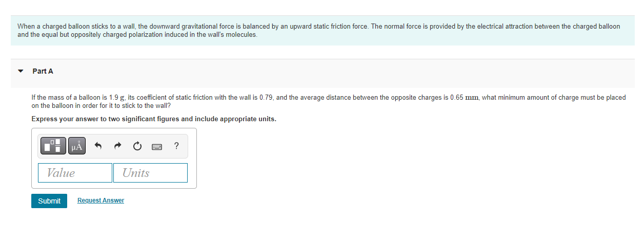 When A Charged Balloon Sticks To A Wall The Downward Gravitational Force Is Balanced By An Upward Static Friction Force 1
