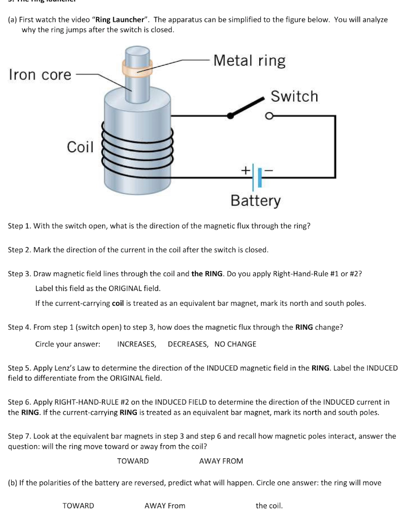 A First Watch The Video Ring Launcher The Apparatus Can Be Simplified To The Figure Below You Will Analyze Why The 1