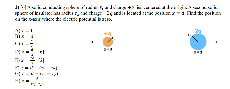 2 6 A Solid Conducting Sphere Of Radius R And Charge Q Lies Centered At The Origin A Second Solid Sphere Of Insula 1