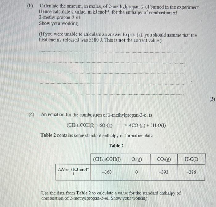 I Q1 The Alcohol 2 Methylpropan 2 Ol Ch3 3coh Reacts To Form Esters That Are Used As Flavourings By The Food Industr 2