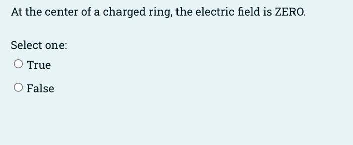 The Ring Below Is Uniformly Charged With A Positive Charge What Is The Direction Of The Electric Field Vector At Point 3