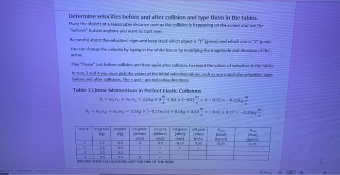 Then Procedure Elastic Inelastic Collisions The Lab Uses The Simulation Included Below Protected View Enable Editing 2