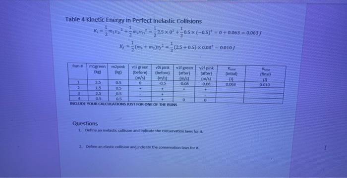 Then Procedure Elastic Inelastic Collisions The Lab Uses The Simulation Included Below Protected View Enable Editing 5
