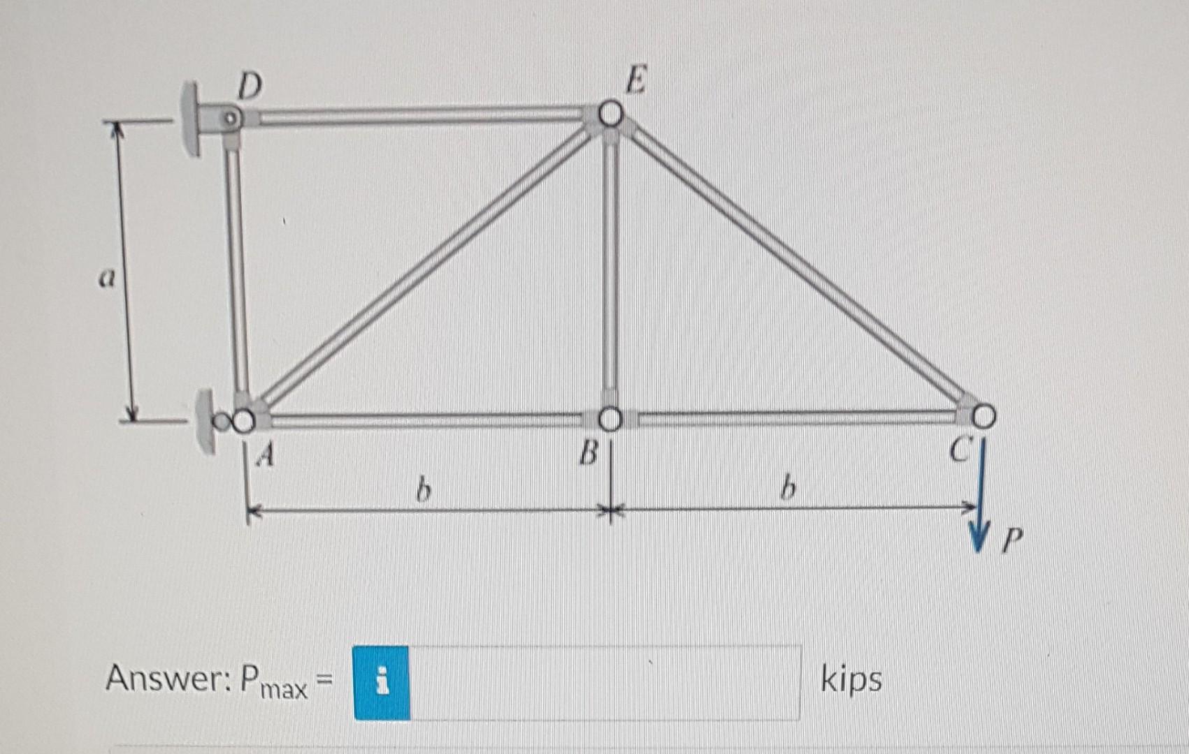 Please Do Not Round Off On Solution And Final Answer Thank You A Pin Connected Truss Is Loaded And Supported As Shown 1