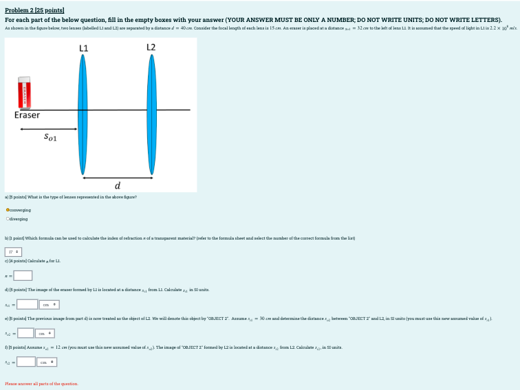 Problem 2 25 Points For Each Part Of The Below Question Fill In The Empty Boxes With Your Answer Your Answer Must Be 1
