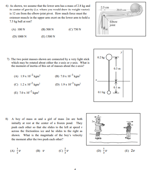 6 As Shown We Assume That The Lower Arm Has A Mass Of 2 8 Kg And Its Center Of Gravity I E Where You Would Draw Its 1