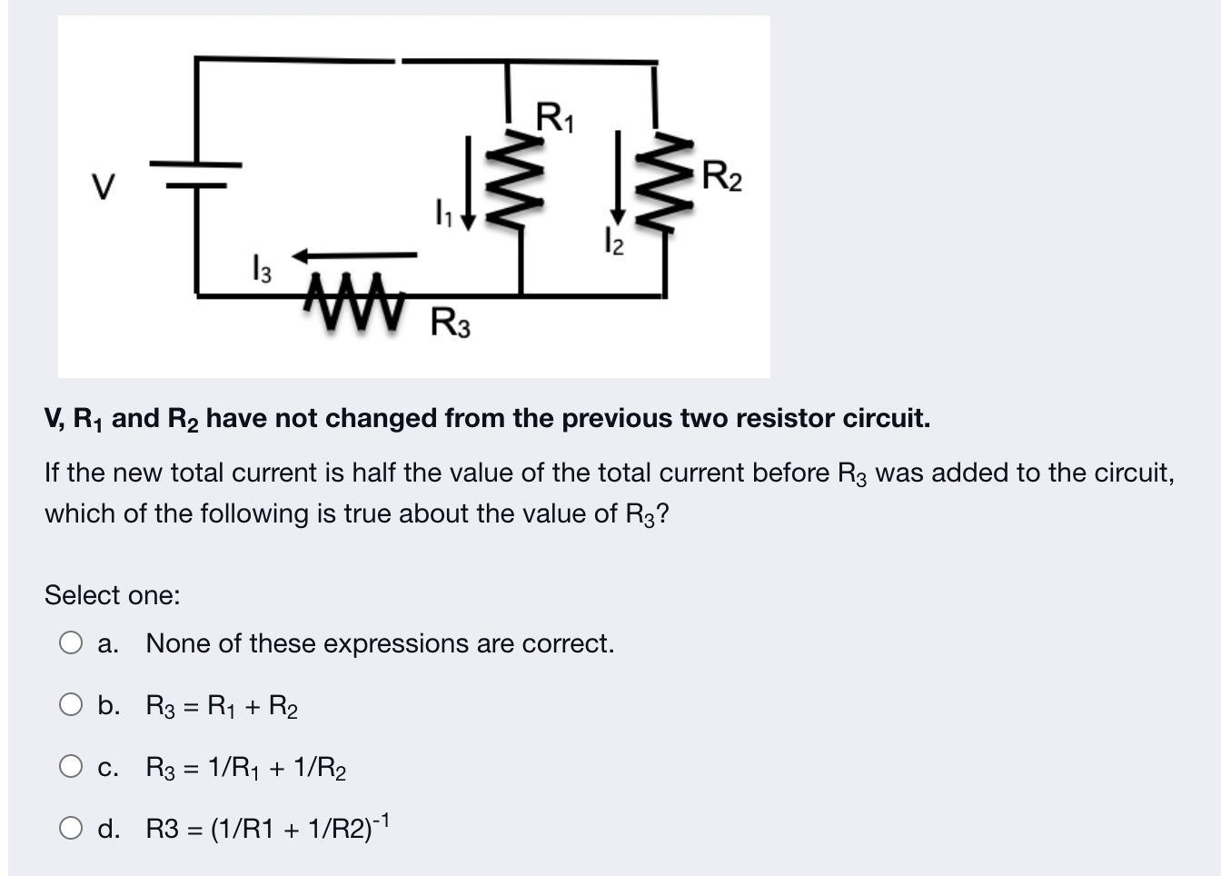 I Select One 13 B H R3 R R R3 C R3 1 R 1 R D R3 1 R1 1 R2 R V R And R Have Not Changed From 1