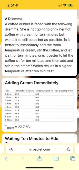 2 51 Padlet Earsznov 3mo Newton S Law Of Cooling A Mathematician Is A Device For Turning Coffee Into Theorems Alfre 4