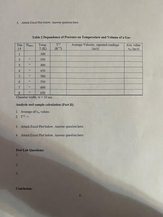 Lab 1 Report Thermal Properties Ideal Gas Equation And Molecular Speed Partners Objective Tria Niey Nigh Width 1 W 3