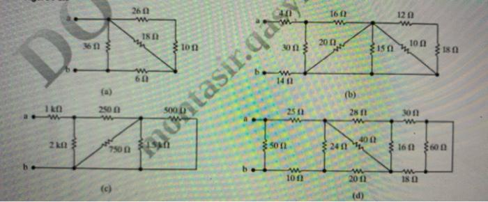 3 11 A Find An Expression For The Equivalent Resistance Of Two Resistors Of Value R In Parallel B Find An Expression 2