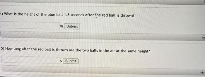 A Red Ball Is Thrown Down With An Initial Speed Of 1 5 M S From A Height Of 26 Meters Above The Ground Then 0 5 Second 2