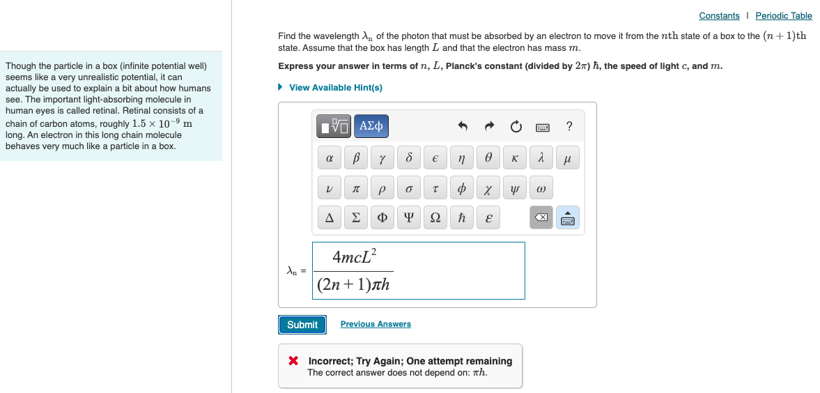 Though The Particle In A Box Infinite Potential Well Seems Like A Very Unrealistic Potential It Can Actually Be Used 1