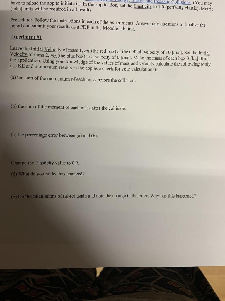 I Mainly Need Help With Experiment 1 Questions A B And C With An Explanation On How To Find Them 1