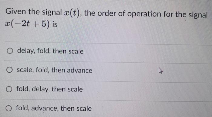 What Do You Call A Type Of Signal That Is Needed To Track A Plane Travelling At A Constant Speed O Impulse Signal O Uni 4