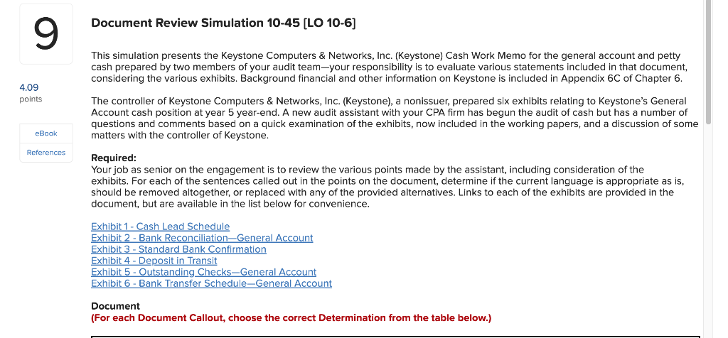 Document Review Simulation 10 45 Lo 10 6 9 This Simulation Presents The Keystone Computers Networks Inc Keystone 1