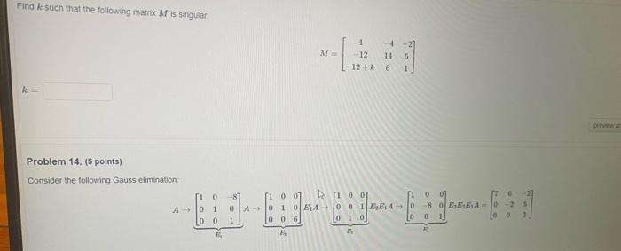Consider The Matrix A Answer 1 0 619 15m 5 2 1 6 Z 12 And Let B Be A Matrix Similar To A Le B Is Of The Form 4