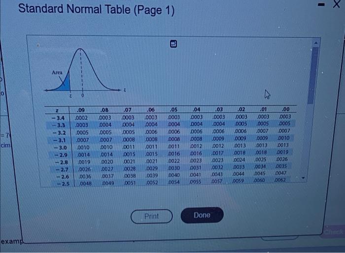 7 Cim Standard Normal Table Page 1 Examp Area Z 13 3 4 3 3 3 2 3 1 3 0 2 9 2 8 2 7 2 6 E 2 5 0 09 08 07 06 0 1