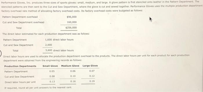 Performance Gloves Inc Produces Three Sizes Of Sports Gloves Small Medium And Large A Glove Pattern Is First Stenc 1